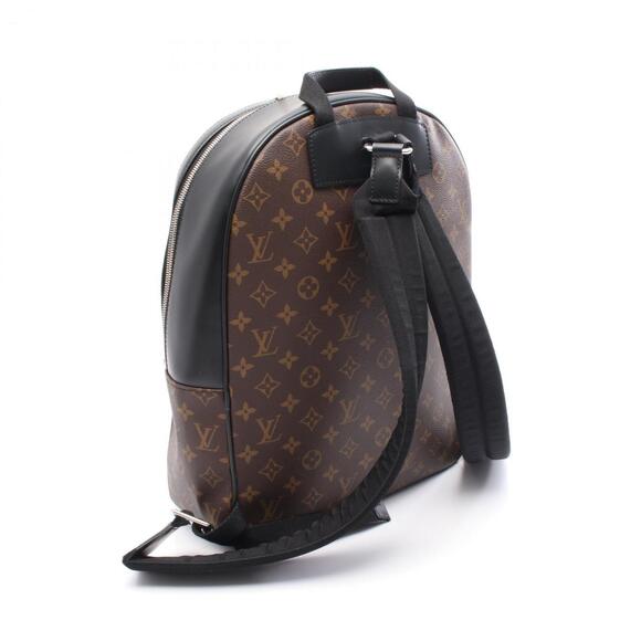 LOUIS VUITTON Josh Backpack Coated Canvas Leather Monogram Men's Brown Black ... - Picture 3 of 10